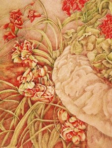 Floral with Carved Urn